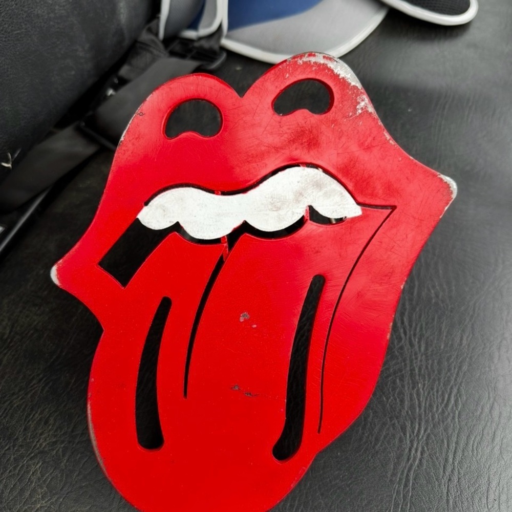 Receiver Hitch cover. Red Tongue